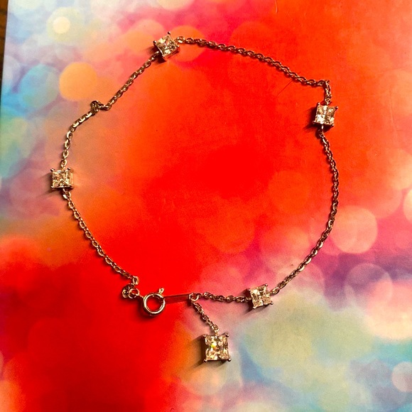 CZ 925 sterling anklet - Picture 3 of 3